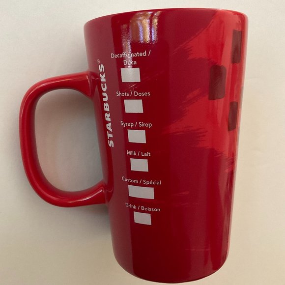 STARBUCKS "Christmas Blend" Vintage Red 2014 Collectible Mug NWOT - Picture 2 of 5